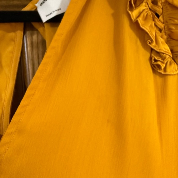 ASOS Mustard Ruffled Mini Dress - Picture 3 of 8
